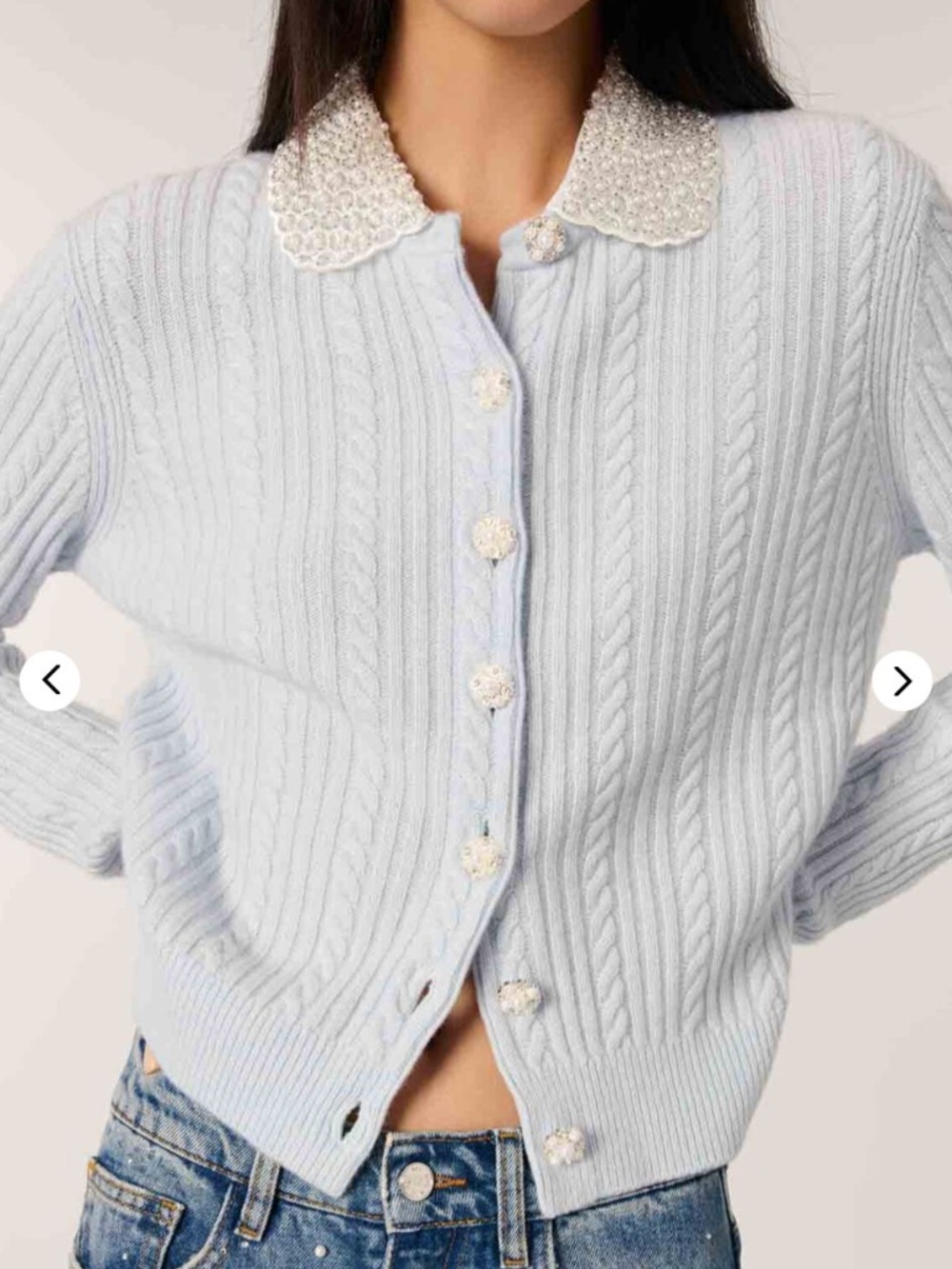 Maje Cardigan with removable collar
